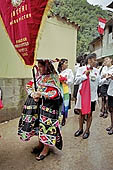 Agua Calientes, National festivity celebrations, woman in traditional costume